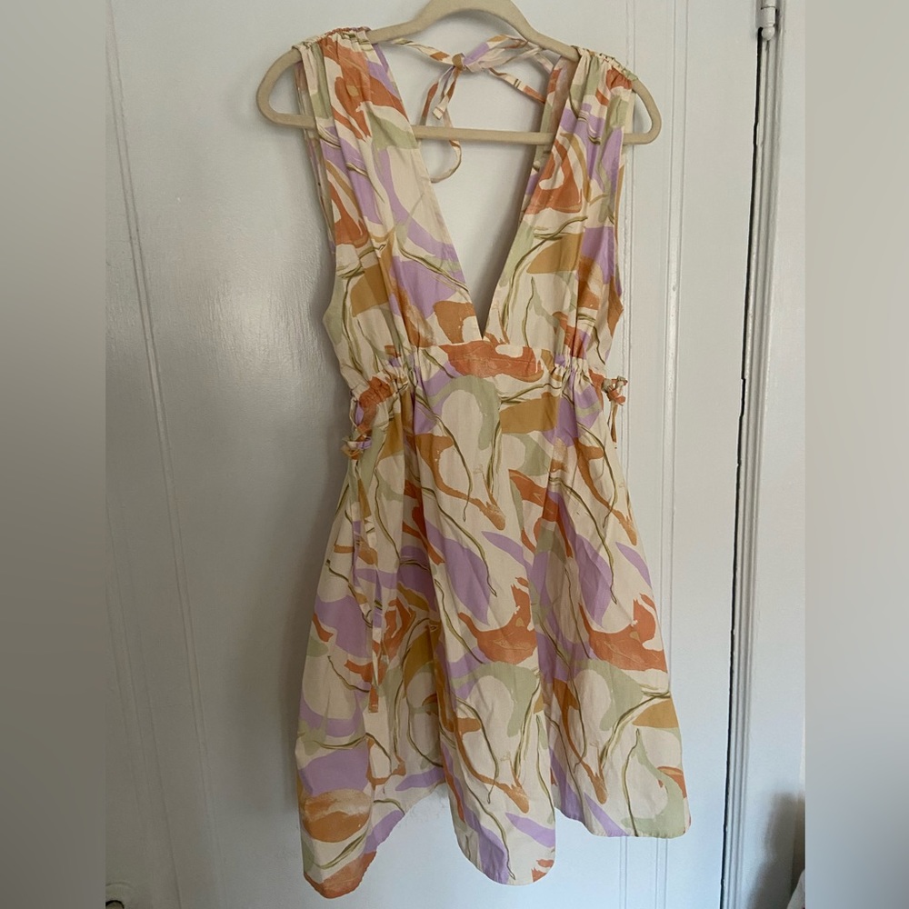 ASOS mini dress patterned, beachy, vaca dress